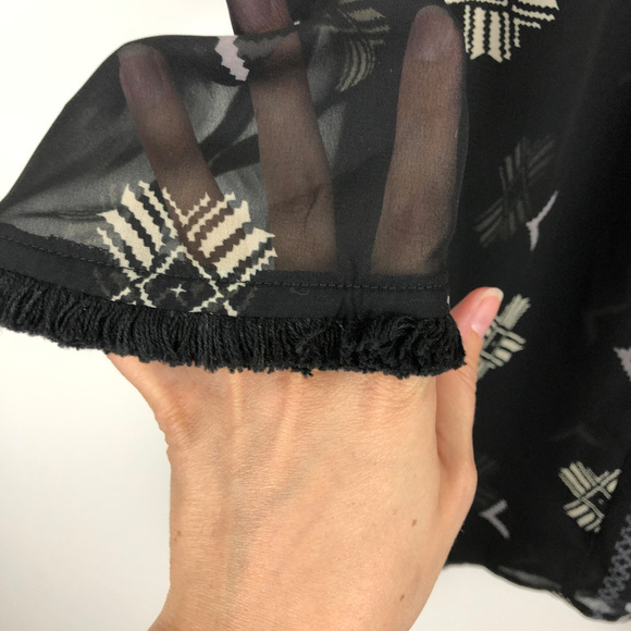 Maison Scotch Mademoiselle Sheer Print Top - Picture 3 of 8